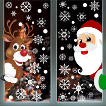bofeifs Christmas Holiday Snowflake Window Stickers Combination Christmas Decorations Window Decal Static Cling Stickers for Winter Holiday Party Supplie 8 Sheets 