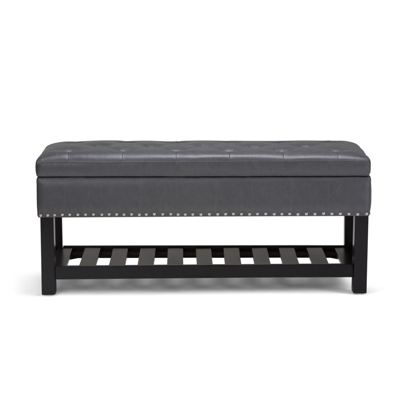 Charlton Home Burwell Faux Leather Storage Bench Reviews Wayfair