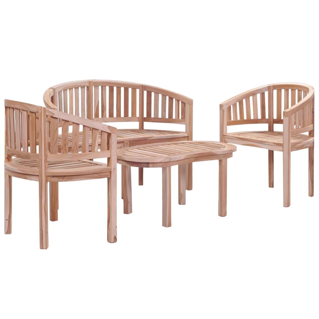 Foundry Select Hideaway 4 Piece Teak Dining Set Wayfair