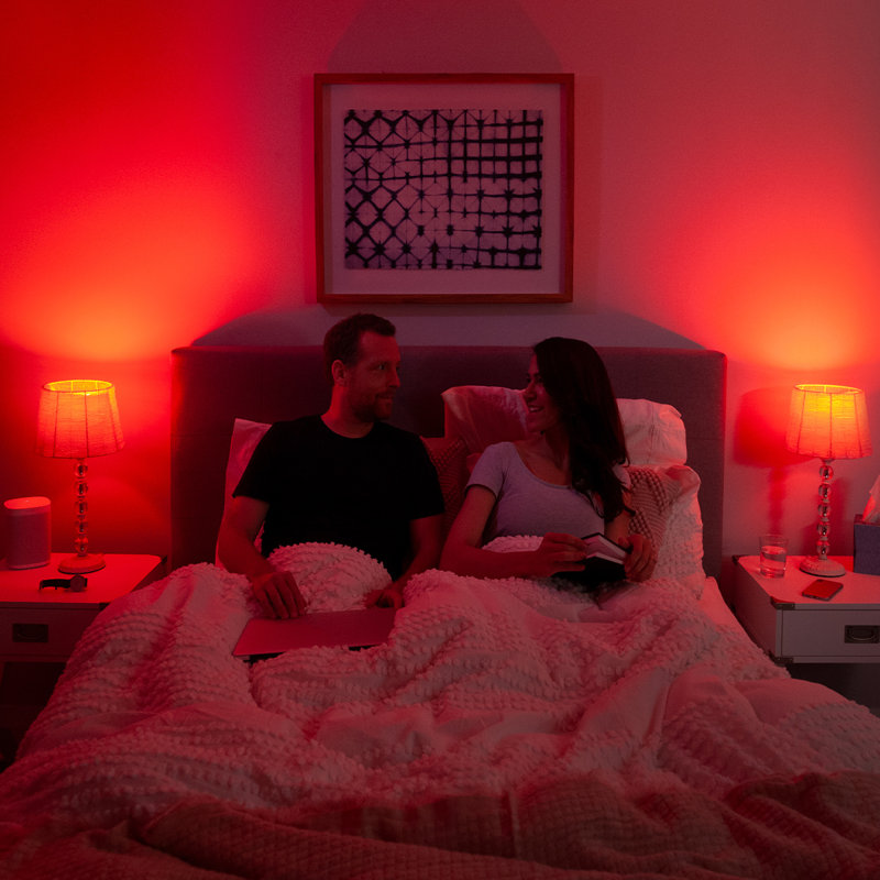 red light bulb room