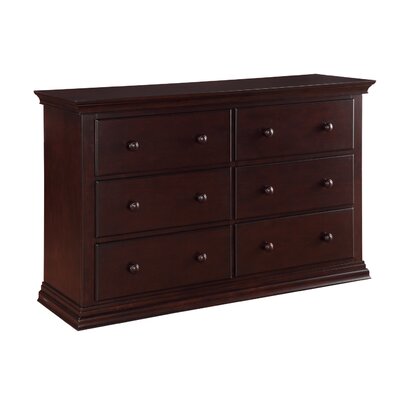 Suite Bebe Bailey 6 Drawer Double Dresser Color Brown