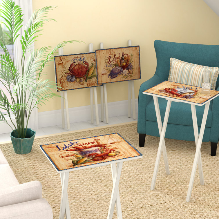 4 tv trays with stand