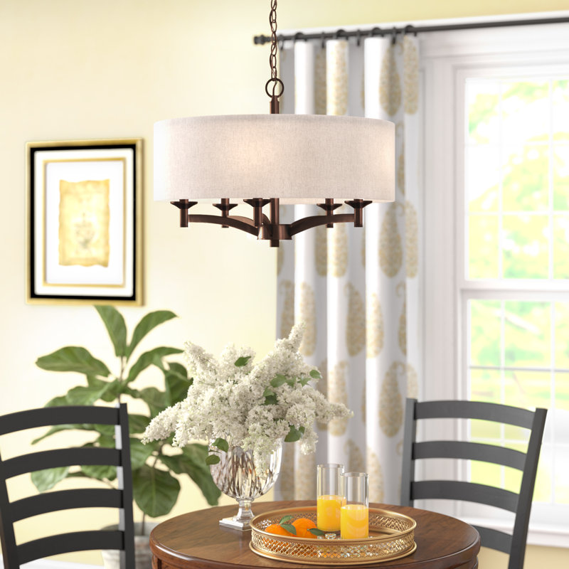 Three Posts Harlan 5 Light Drum Chandelier Reviews Wayfair Harlan 5 Light Drum Chandelier
