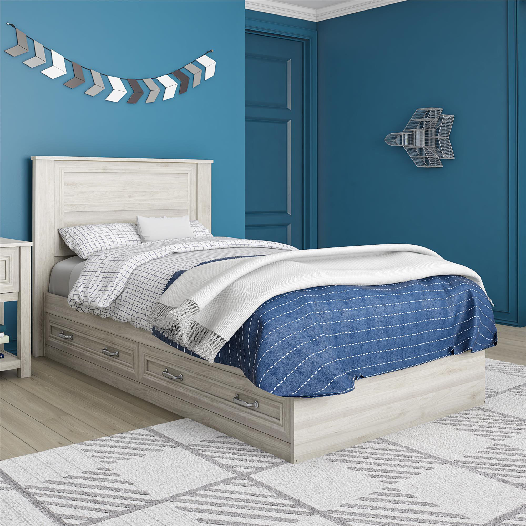 Little Seeds Sierra Ridge Levi Twin Mate's & Captain Bed with Drawers