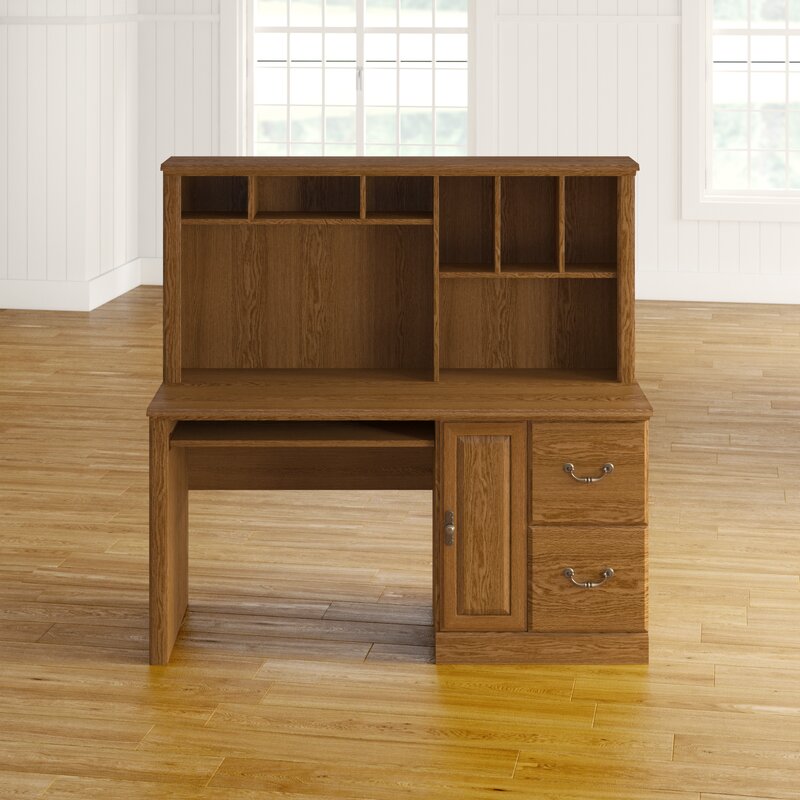 Charlton Home Oxford Computer Desk With Hutch Reviews Wayfair