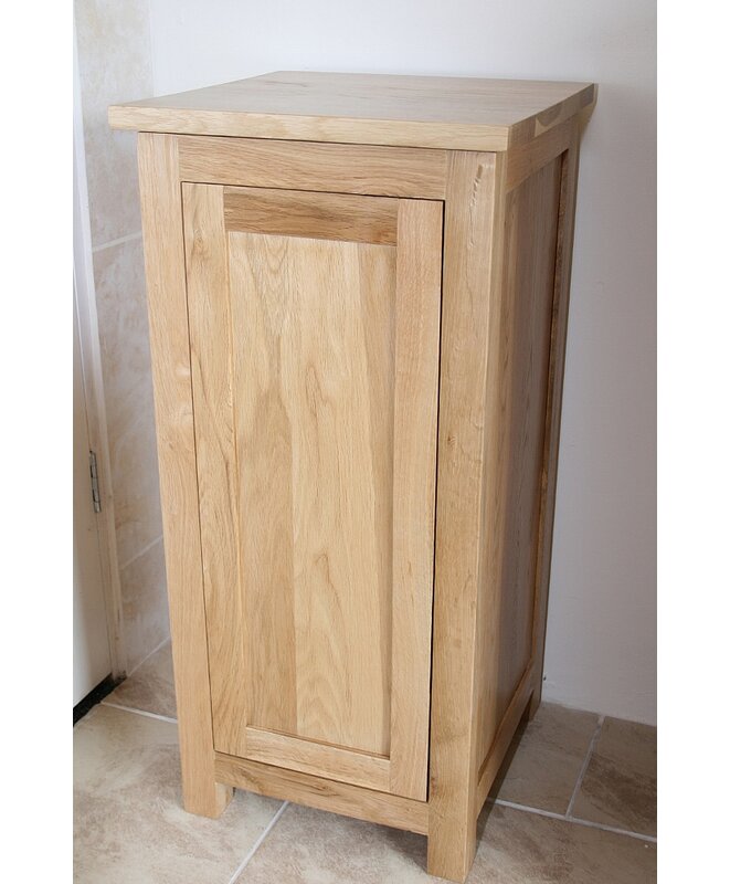 wooden linen bin