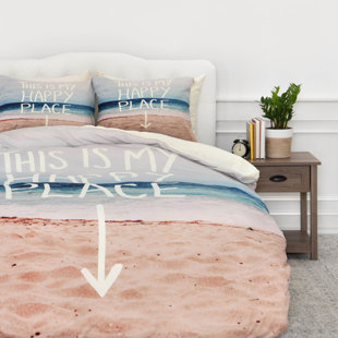 Go to store & view more images East Urban Home Happy Place X Beach Duvet Cover Set