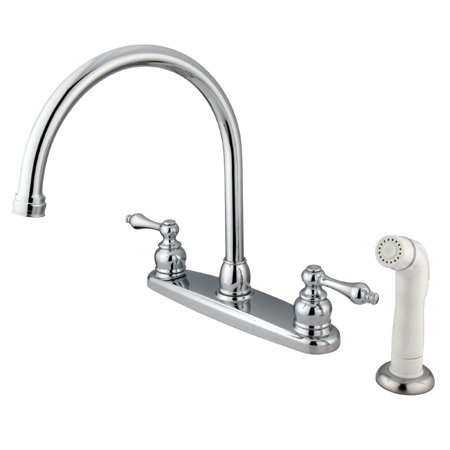 Kingston Brass Vintage Double Handle Kitchen Faucet With Side Spray Wayfair