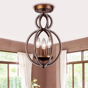 Federico 3-Light Semi Flush Mount