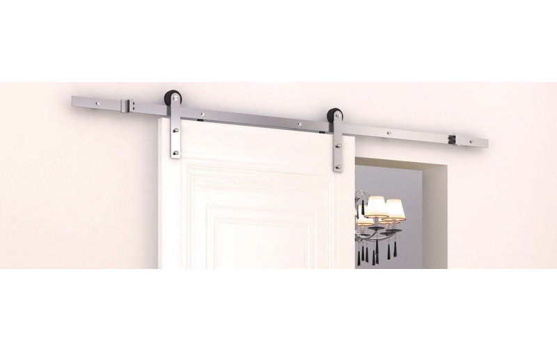 Symple Stuff Modern Sliding Barn Door Closet Hardware Track Kit