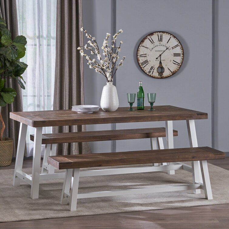 farmhouse 3 piece dining set