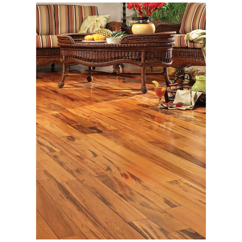 Easoon Usa Tigerwood 1 2 Thick X 5 75 Wide X Varying Length Engineered Hardwood Flooring Wayfair