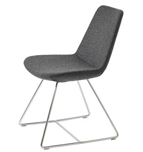 Go to store & view more images Ivy Bronx Fechteler Wire Base Wool Side Chair