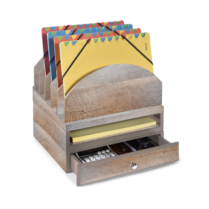 Darby Home Co Beaumys Stacking Wood Desk Organizers Step Up File