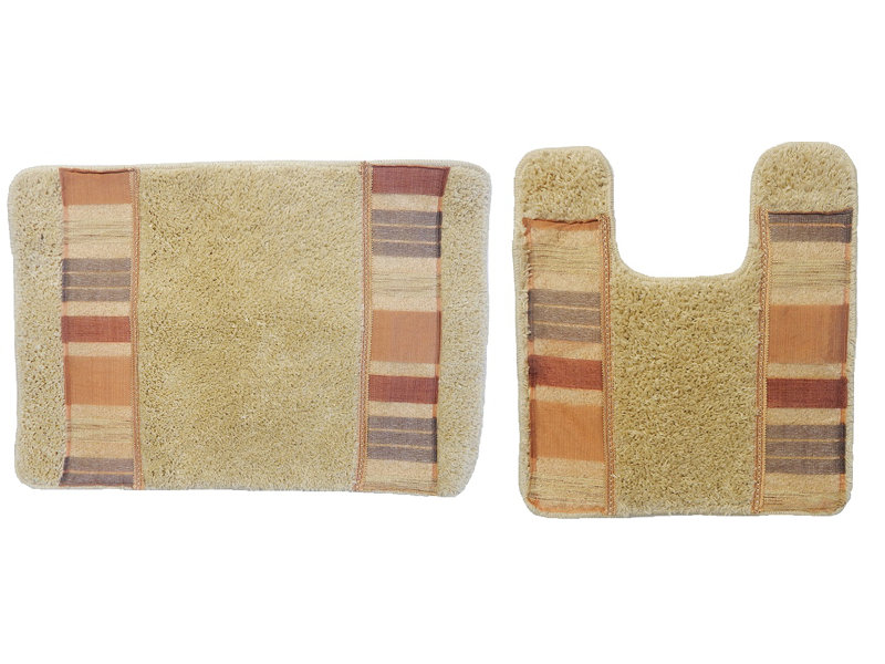 Winston Porter Anette Decorative Rectangle Non Slip Striped Piece Bath Rug Set Reviews Wayfair