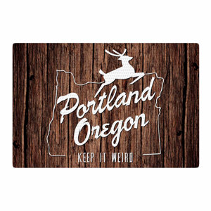 Juan Paolo Keep it Weird Portland Brown Area Rug