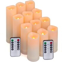 Parties-Comenzar Flameless Candles LED Drip Candles Set of 4 5 6 Ivory Dripping Wax Pillar candles Battery Operated Candles Automatic with 6-H Timer Function Candle Flameless for Wedding