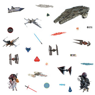 Star Wars Episode IX Galactic Ships Peel and Stick Wall Decal