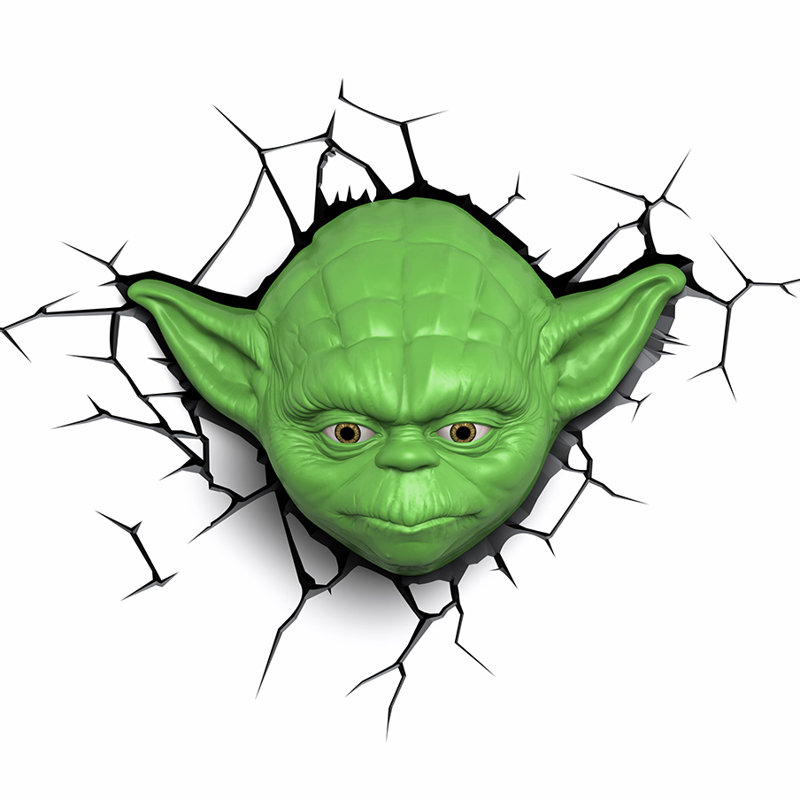 3d Light Fx 3d Ep 7 Star Wars Yoda Face Deco 5 Light Night Light