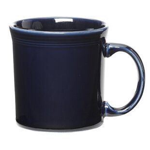 Sheffield Home Set of Stoneware Coffee Mugs- 4 Printed Coffee Cups Latte Mugs 15 oz Black Tea Cups