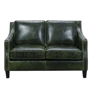 Barrington Leather Loveseat Surprise 55 Off By By Canora