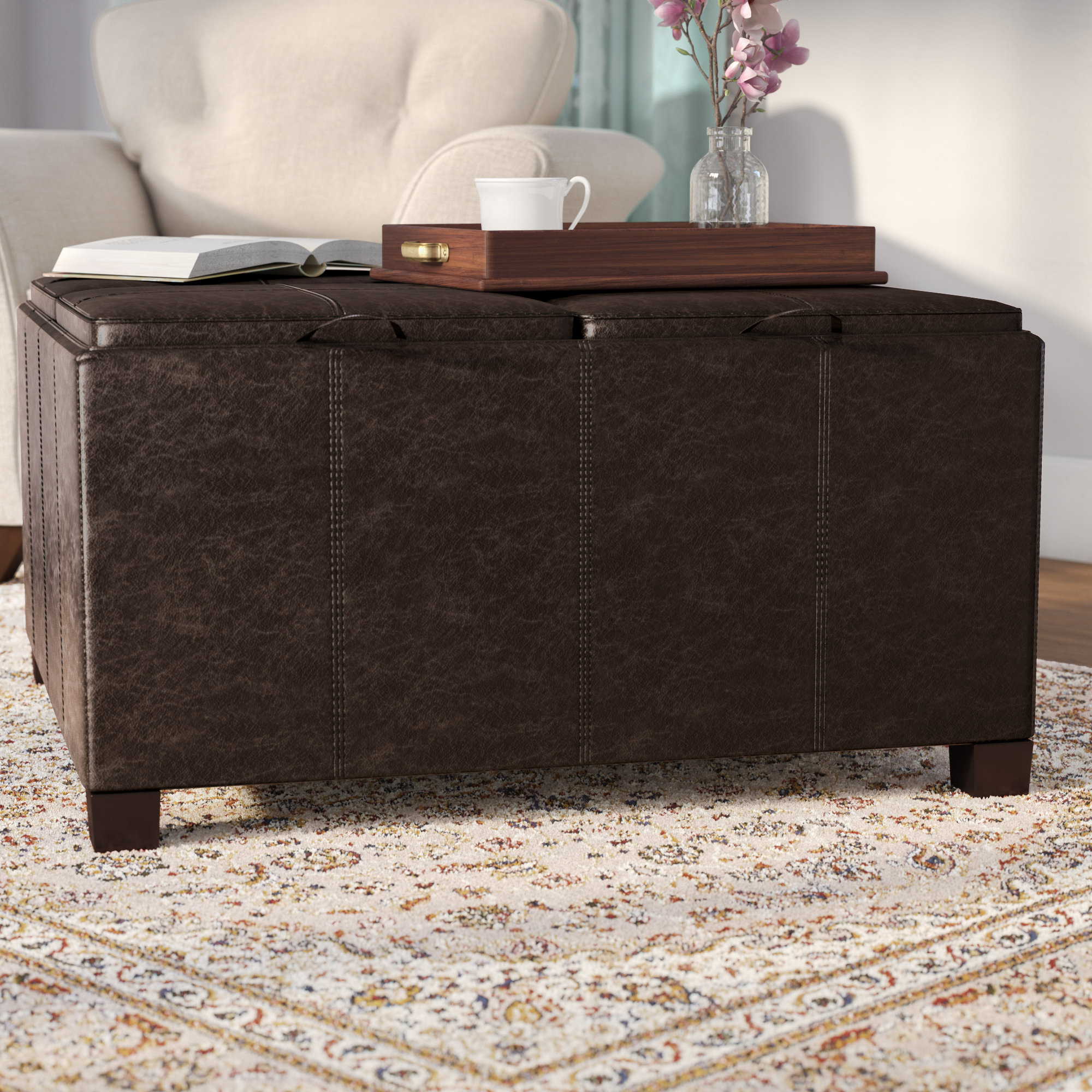 Charlton Home Trotta Storage Ottoman Reviews Wayfair