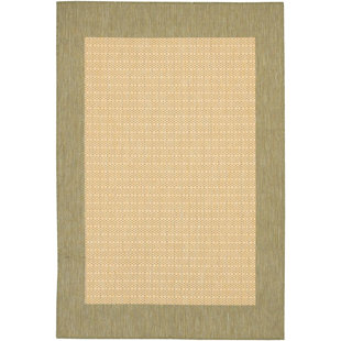 Green Rugs You Ll Love Wayfair Celia Checkered Field Natural Indoor Outdoor Area Rug