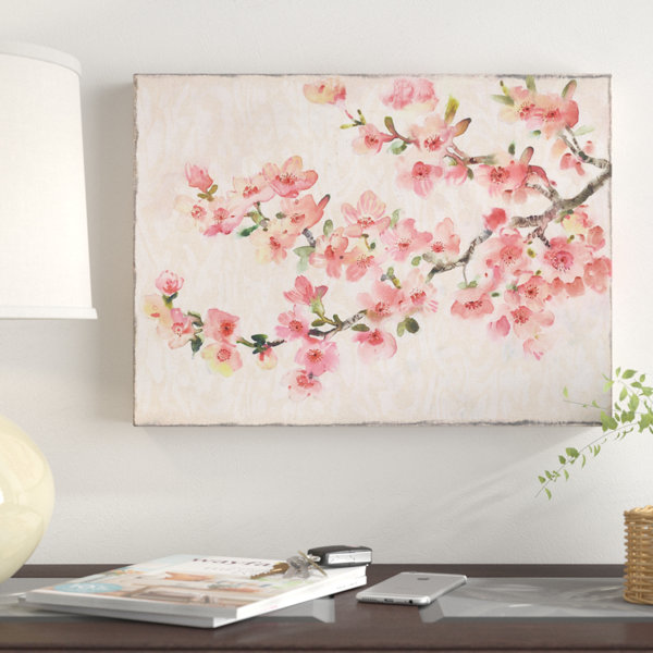 East Urban Home Cherry Blossom Composition I Acrylic Painting Print On Wrapped Canvas Wayfair
