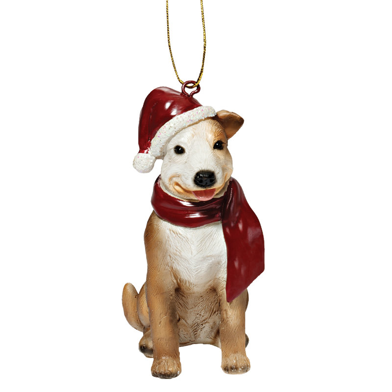 Design Toscano Pitbull Holiday Dog Ornament & Reviews | Wayfair