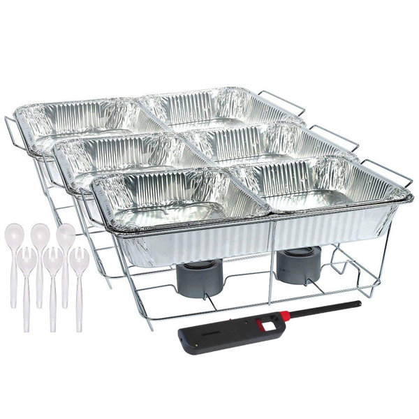 Weddings, Spoons and Tongs for all parties Holiday Tiger Chef 30-Piece Catering Set Serving Dishes for Parties Includes Chafer Pans Set and Disposable Serving Utensils events including Birthday 