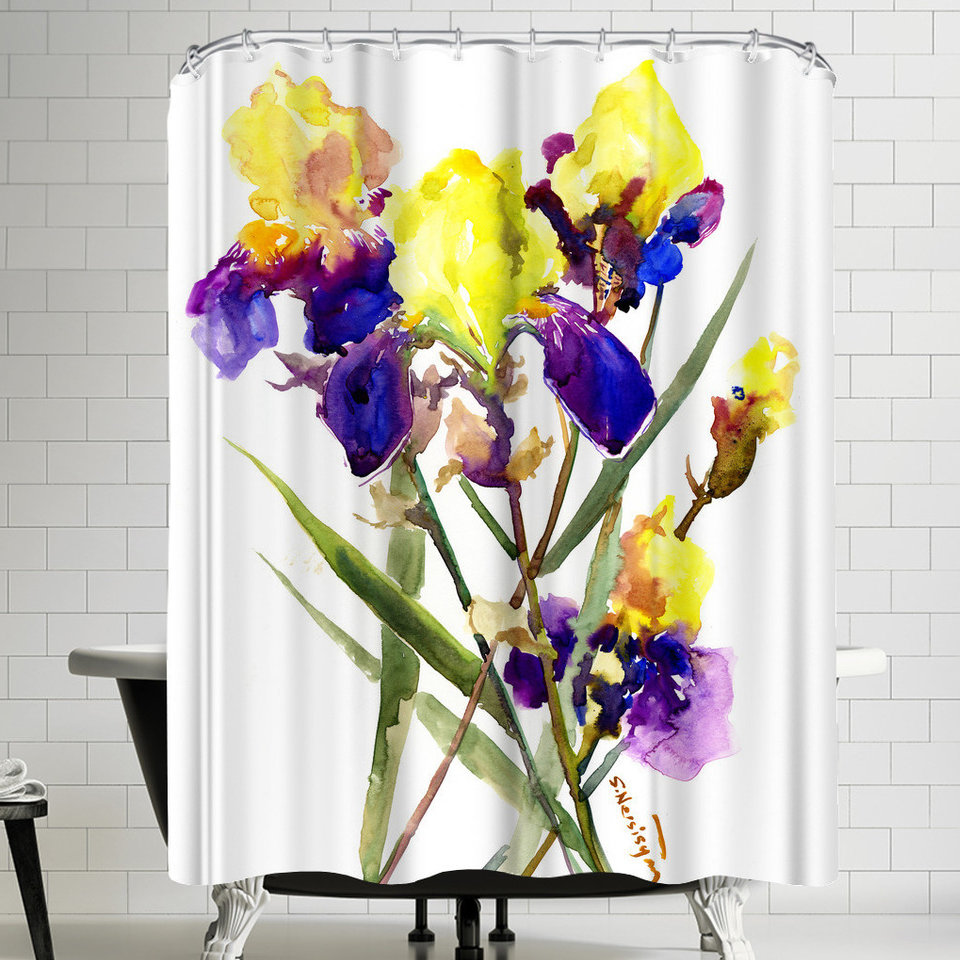 East Urban Home Suren Nersisyan Irises I Single Shower Curtain Wayfair