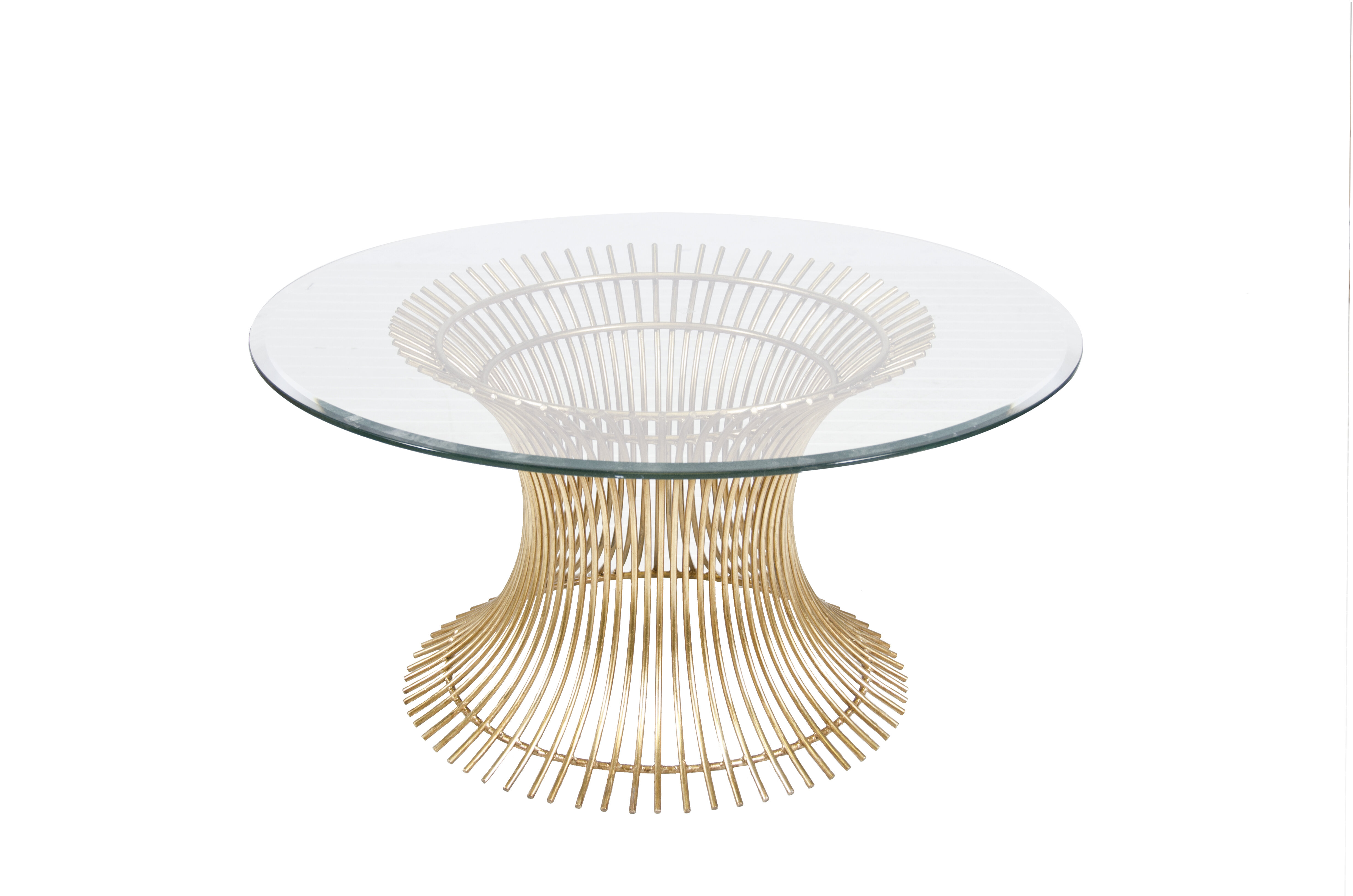 pedestal glass coffee table