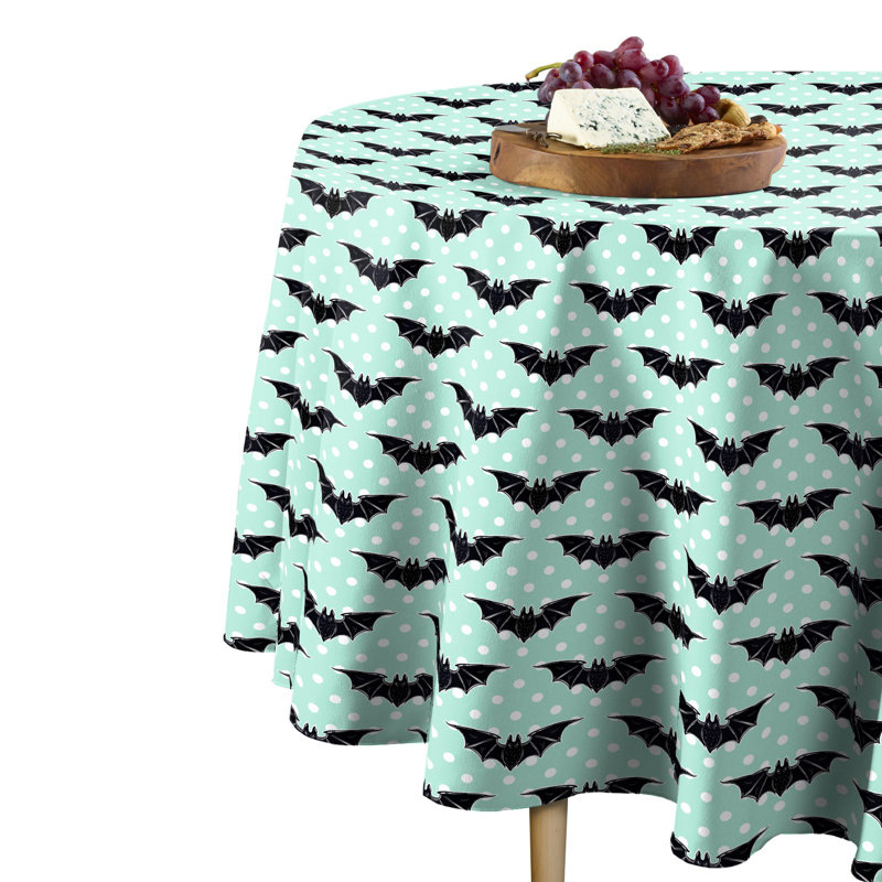 Simoneau Halloween Bats Dots Tablecloth