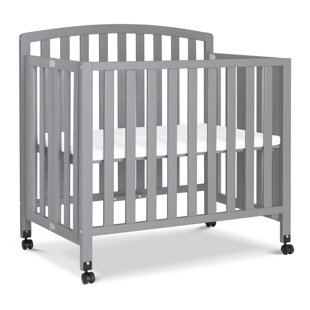 mini grey crib