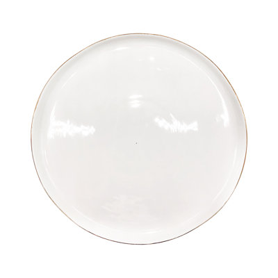 Canvas Home Ltd C37-BWL-PB-RL Canvas Home Abbesses Pasta Bowl with Red Rim-Pack of 4 Porcelain