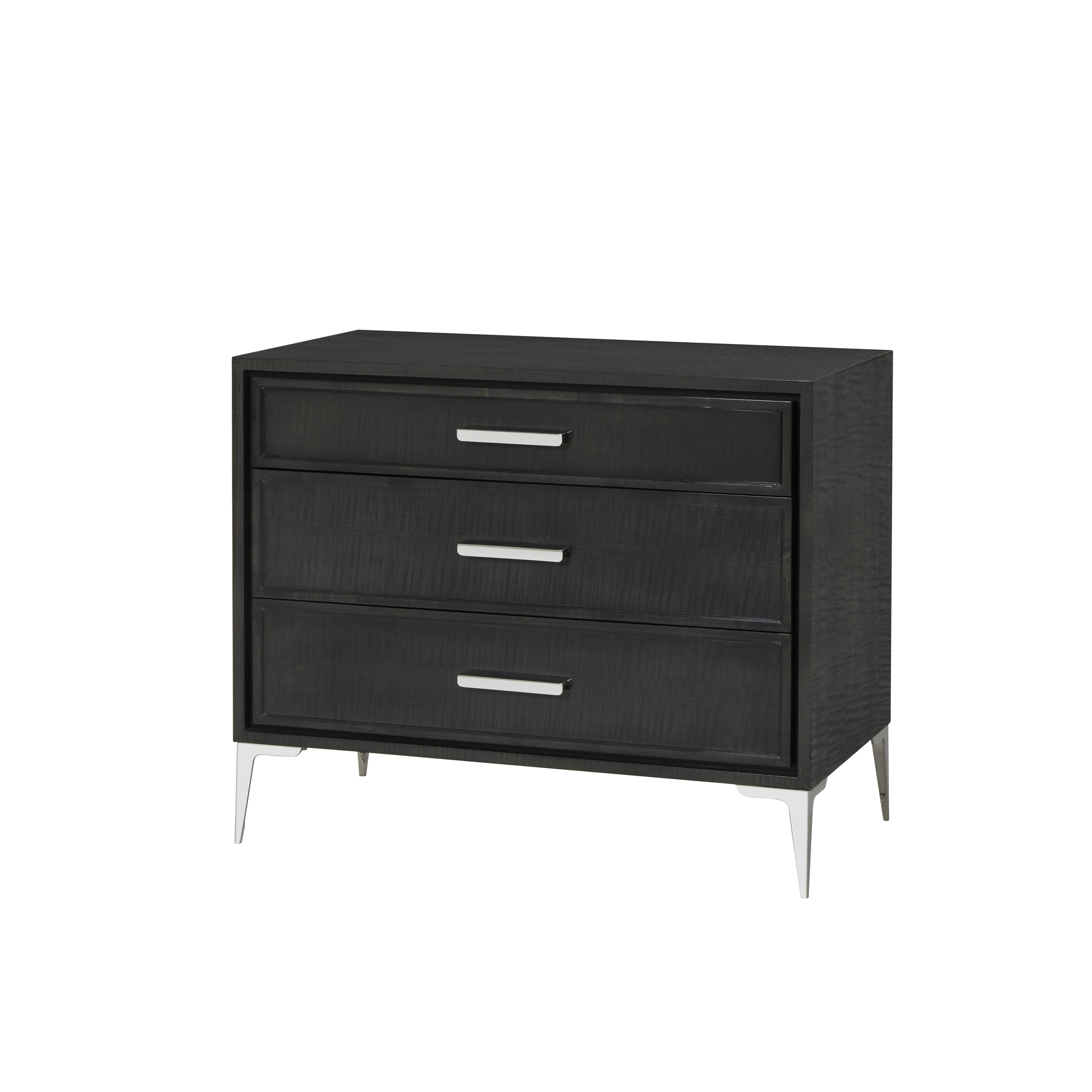 Resource Decor Chloe Dark 3 Drawer Nightstand Wayfair