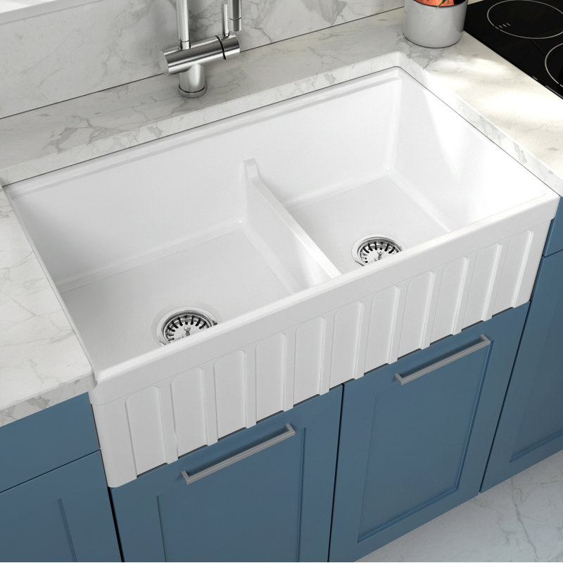 Empire Industries Yorkshire 33 L X 18 W Farmhouse Apron Kitchen Sink With Sink Grid Reviews Wayfair