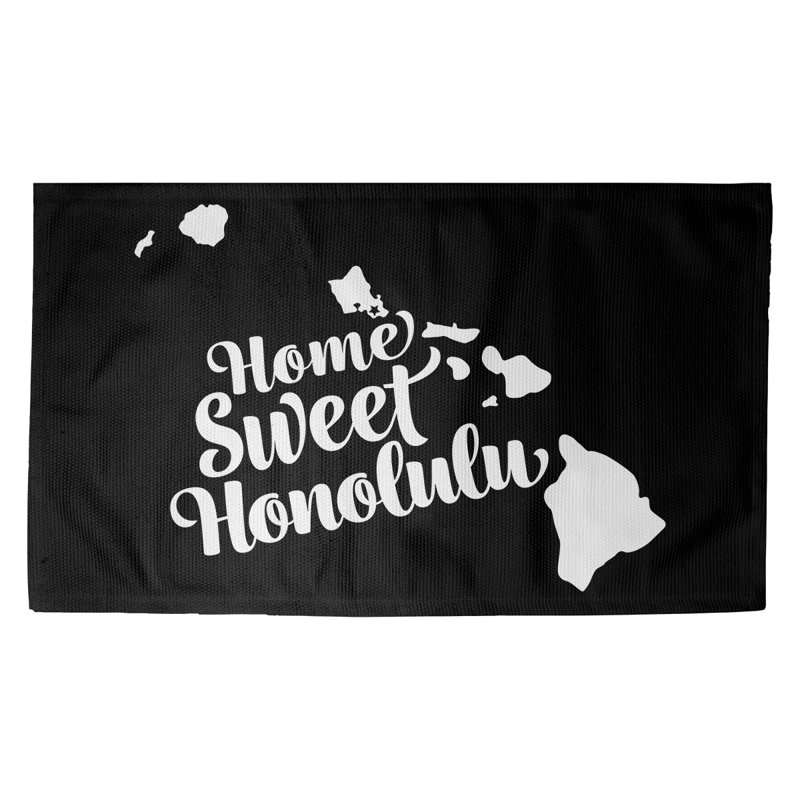 East Urban Home Honolulu Hawaii Black Area Rug Wayfair East Urban Home Honolulu Hawaii Black