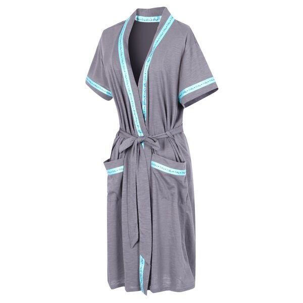 Womens Robes Dressing Gowns,Women Zipper Robe Short/Long Sleeve Housecoat Soft Zip Up Bathrobe with Pockets Nightwear Sleepwear 