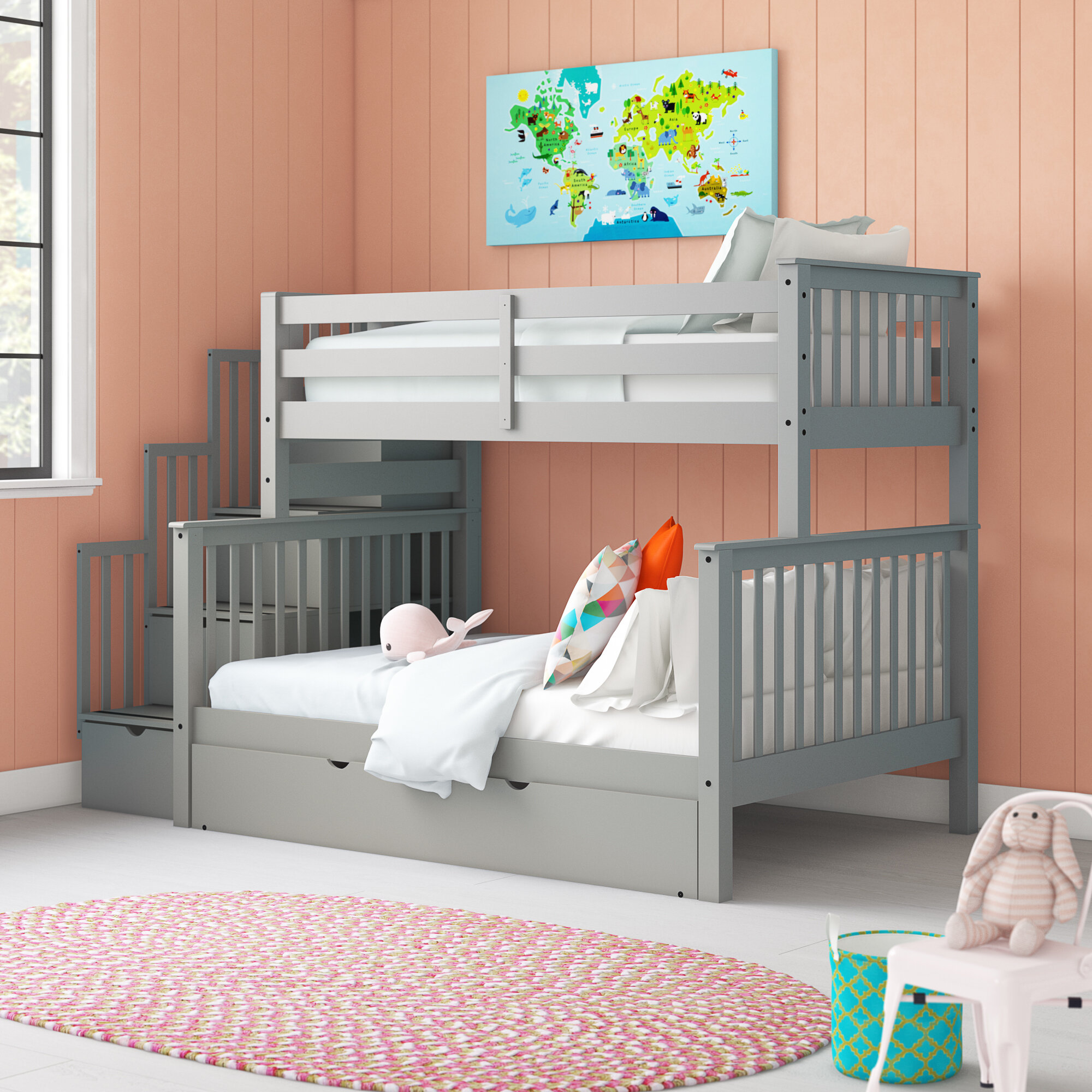 ana white twin over full bunk bed