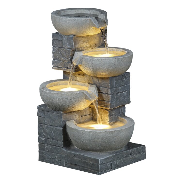 Tranquility Water Fountain Wall LED Light Indoor Water Feature 240v Mains
