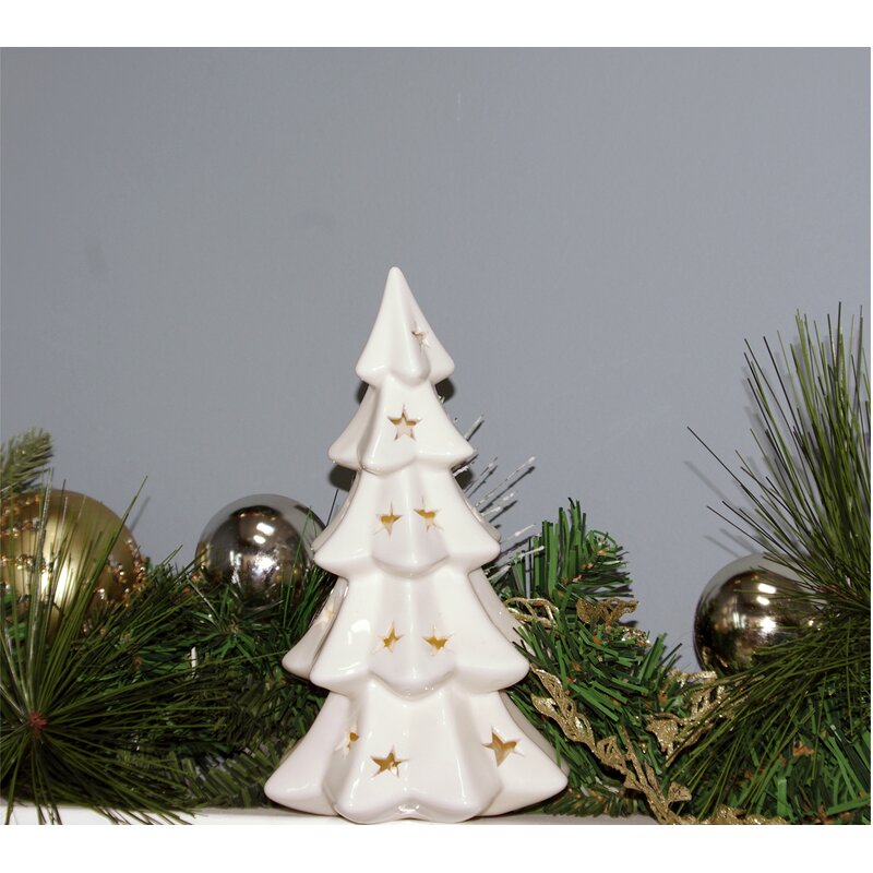 The Holiday Aisle Christmas LED Lighted Ceramic Tree Reviews Wayfair   Christmas LED Lighted Ceramic Tree 