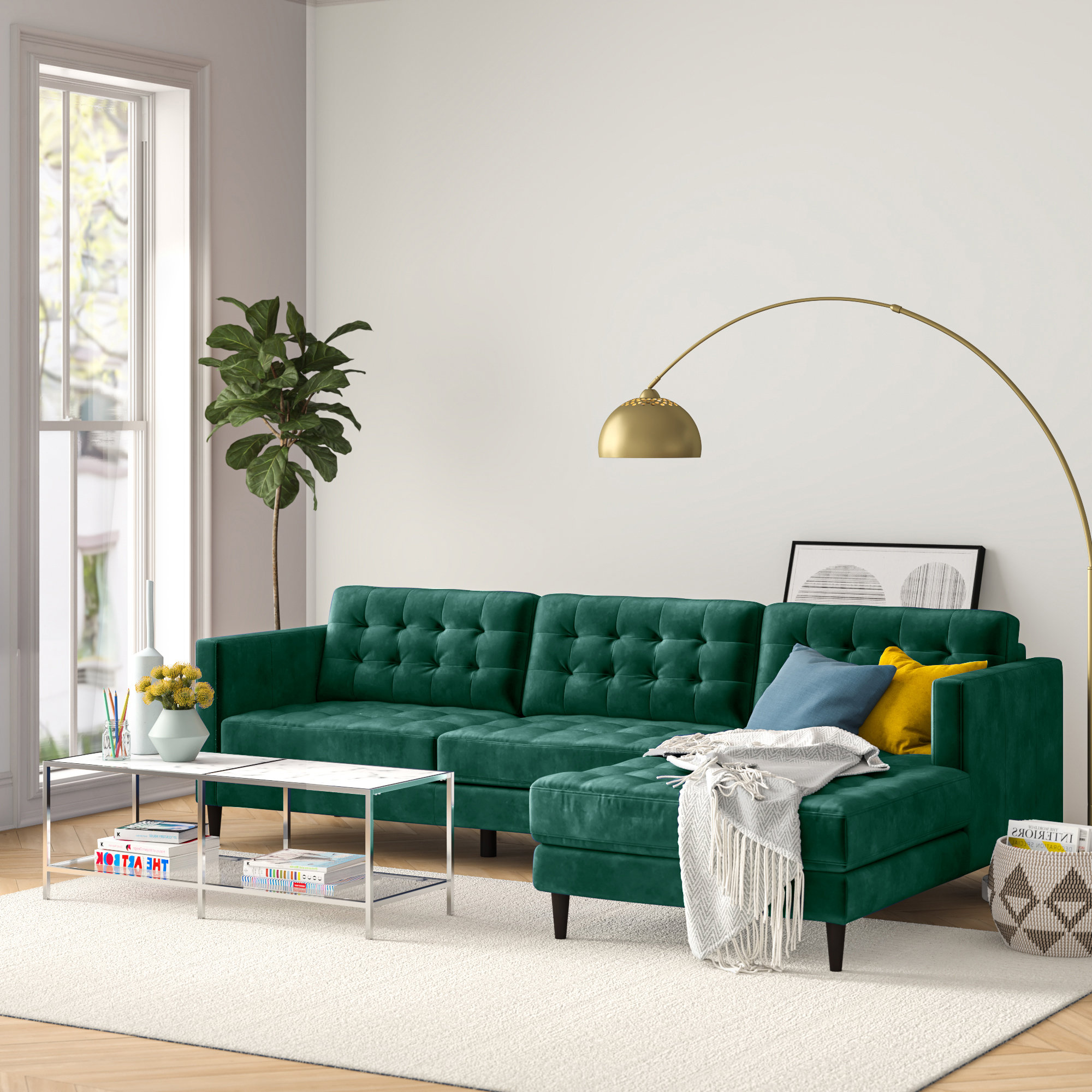 emerald green sectional