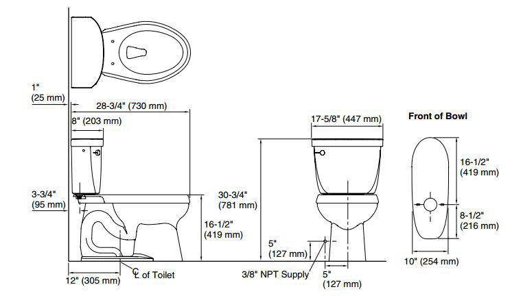 K 3589 0 95 7 Kohler Cimarron Comfort Height Two Piecetoilet With Aquapiston Flush Technology And Left Hand Trip Lever Reviews Wayfair