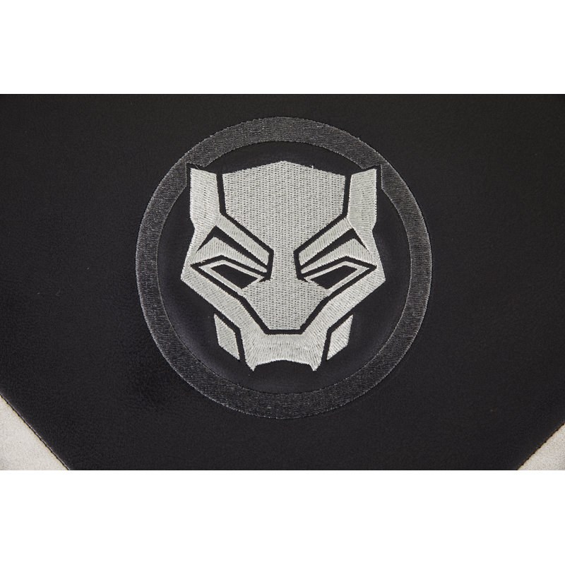 Neo Chair Marvel Black Panther Pc Racing Swivel Footrest Stool With Wheels Black And White Wayfair