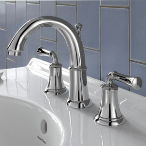 Portsmouth Widespread Double Handle Bathroom Faucet with Drain Assembly