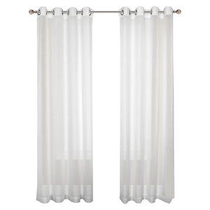 Ortley Solid Sheer Grommet Curtain Panels (Set of 2)
