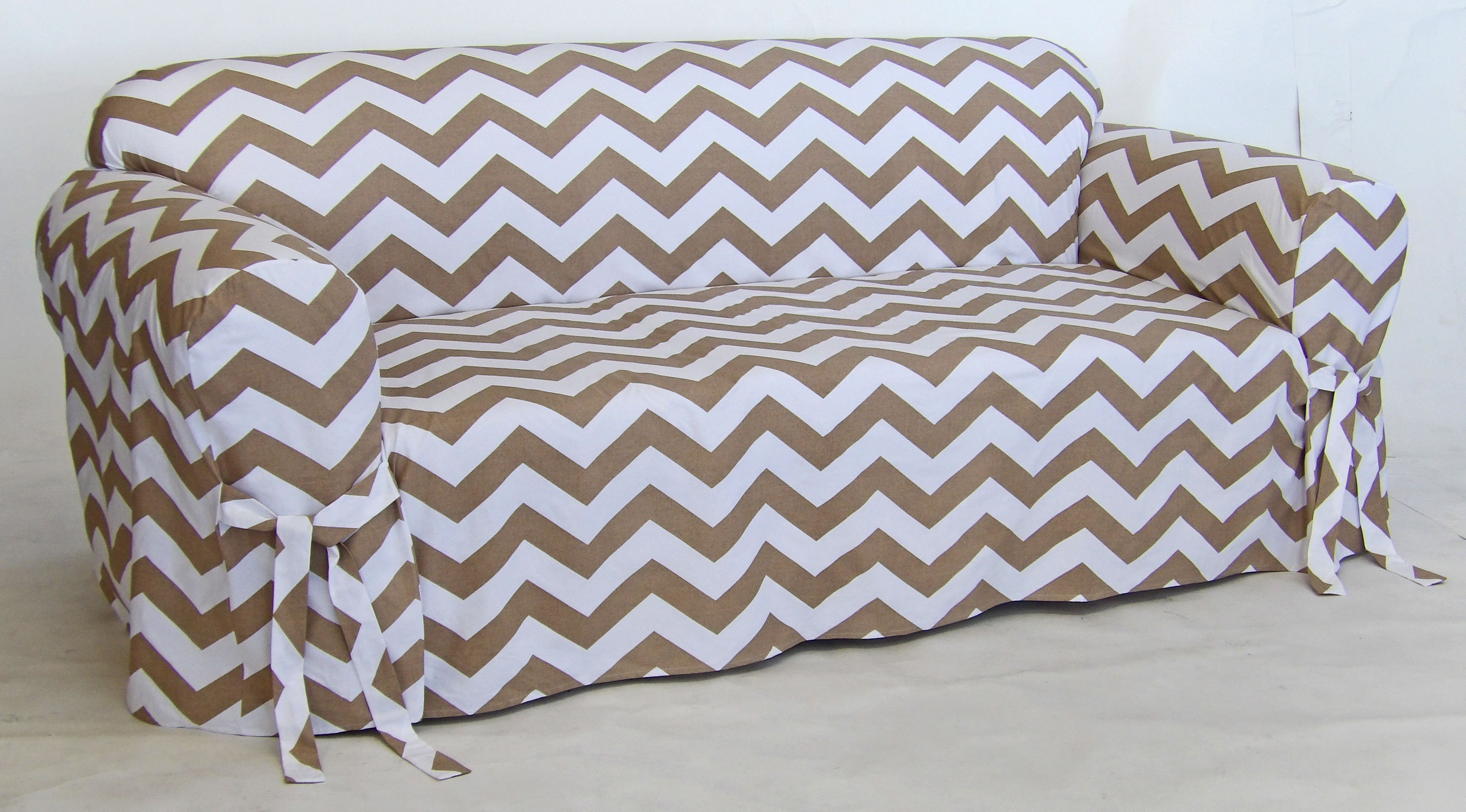 Latitude Run Chevron Box Cushion Loveseat Slipcover Wayfair