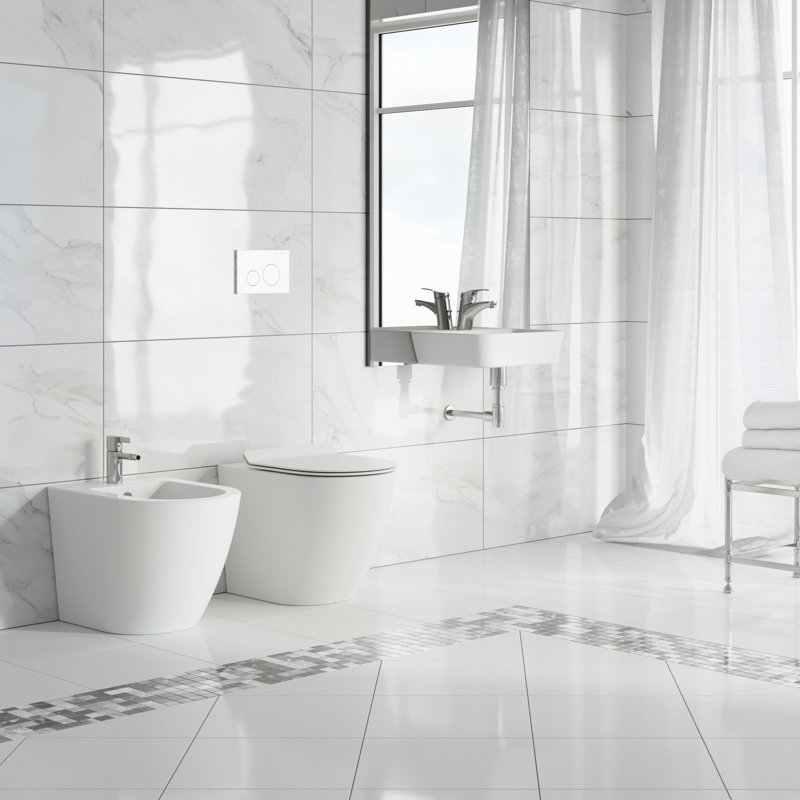 Swiss Madison Sublime 1 28 Gpf Water Efficient Elongated One Piece Toilet Seat Included Reviews Wayfair