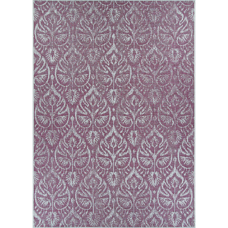 Bayou Breeze Aaryahi Floral Flatweave Plum Indoor Outdoor Area Rug Reviews Wayfair